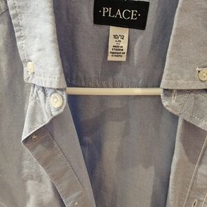 Place Light Blue Button-Front Shirt
